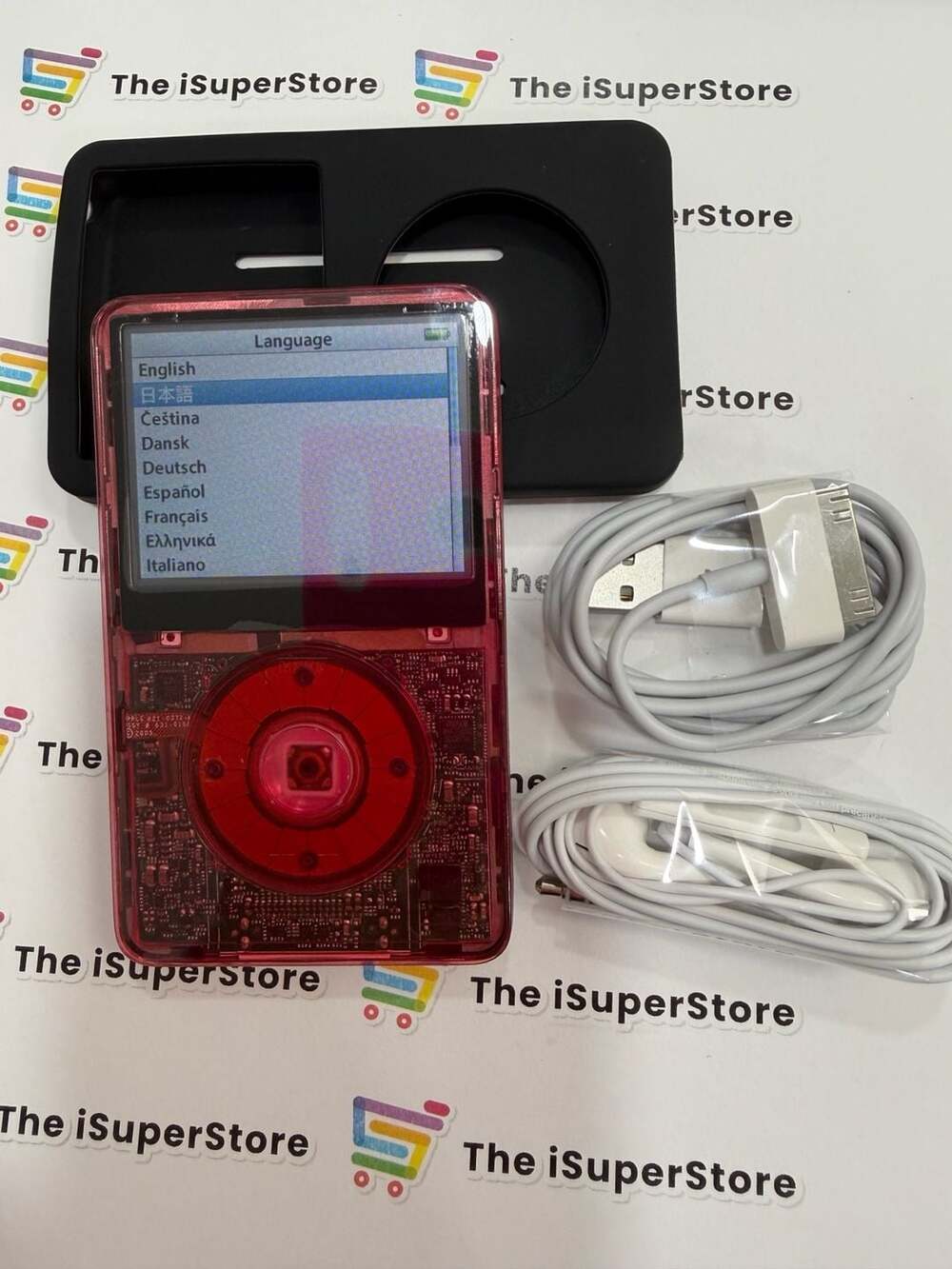 Apple iPod Classic 5th Gen 128GB Red Transparent 1 YR Warranty